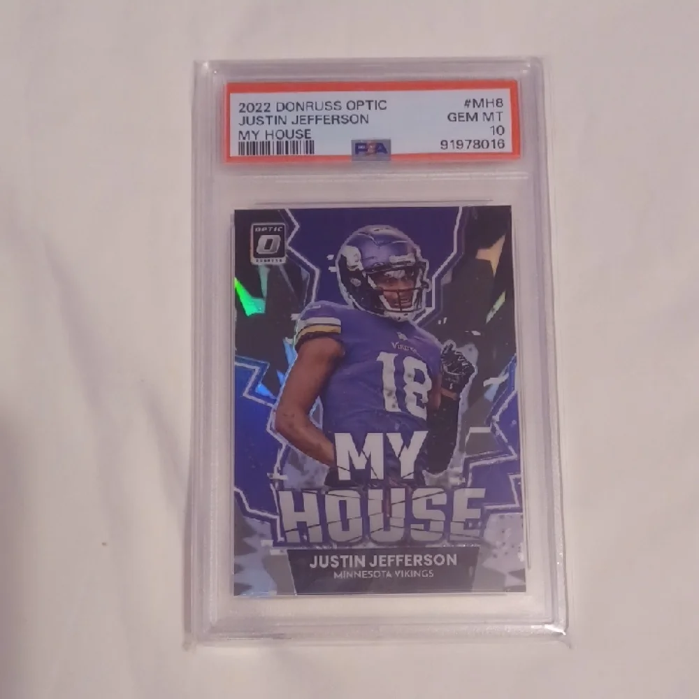 2022 Donruss Optic JUSTIN JEFFERSON My House  PSA 10 GEM MT